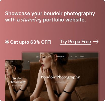 Showcase your boudoir photography via pixpa