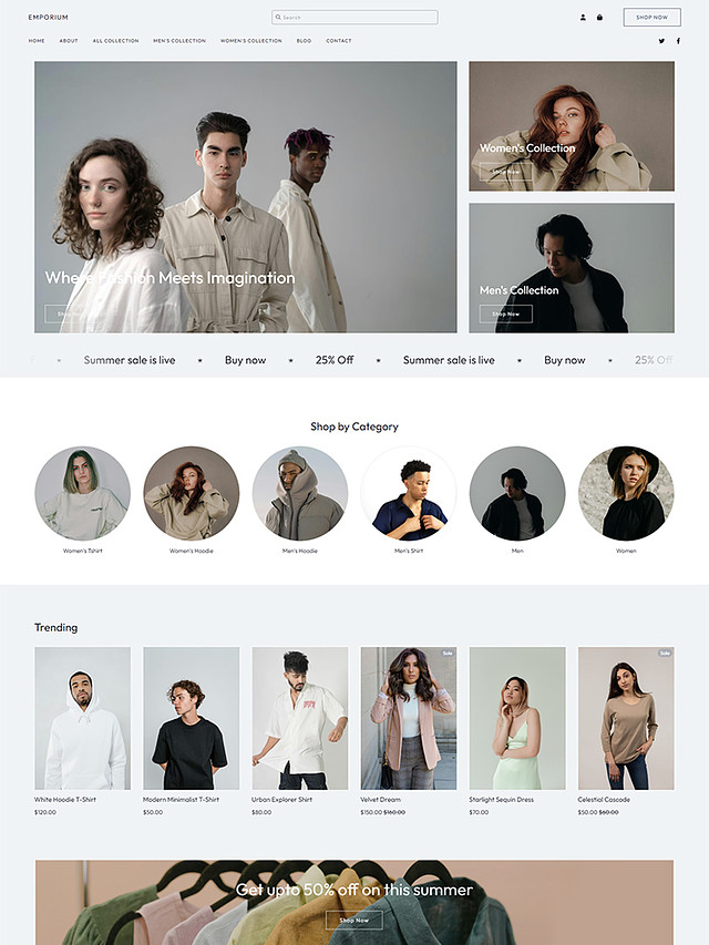 Empório - Pixpa Modelos de site de portfólio