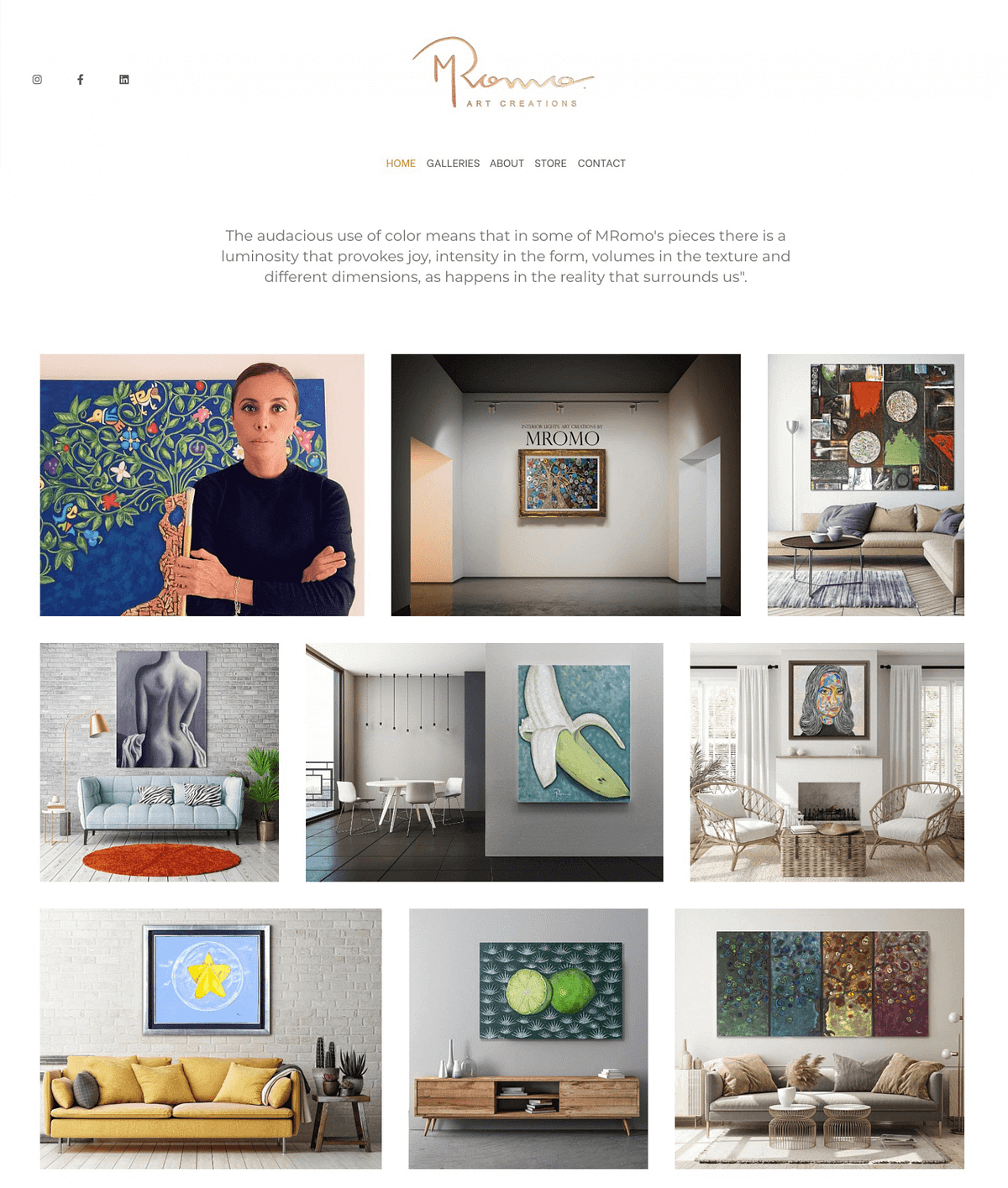 Witryna e-commerce galerii sztuki