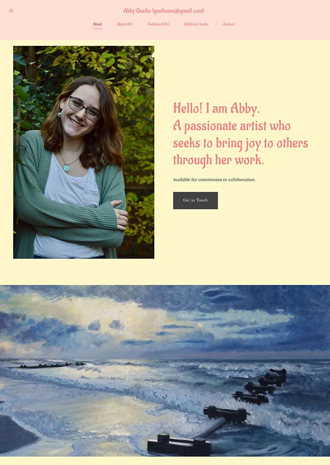 Sitio web de la pintora inspiradora Abby Gustke