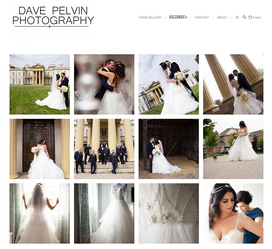 Site do portfólio de fotografia de Dave Pelvin