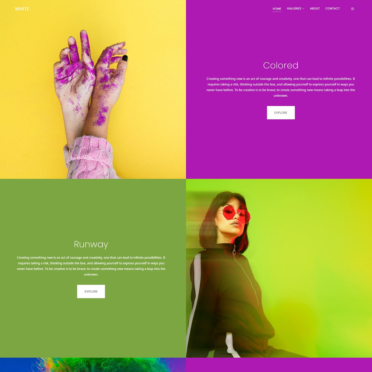White Personal Website Template