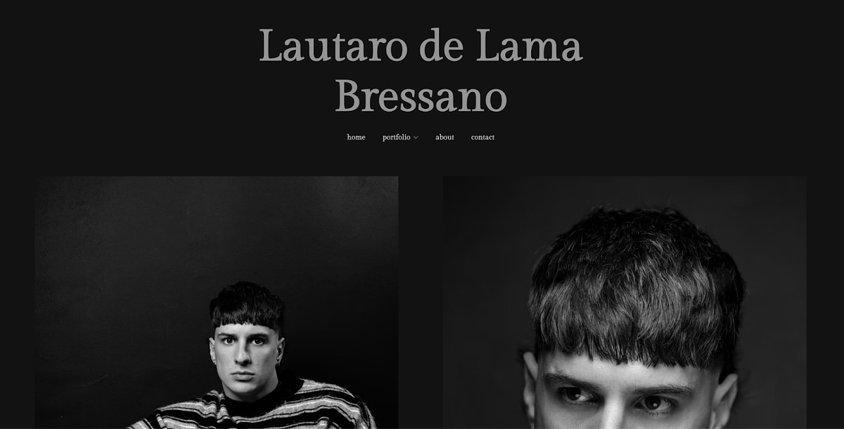 Portfolio di modelli maschili di Lautaro de Lama Bressano