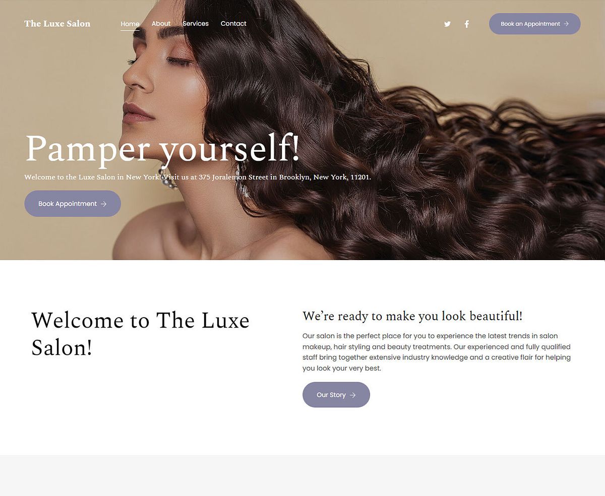 Greenhorn - Salon Portfolio Template