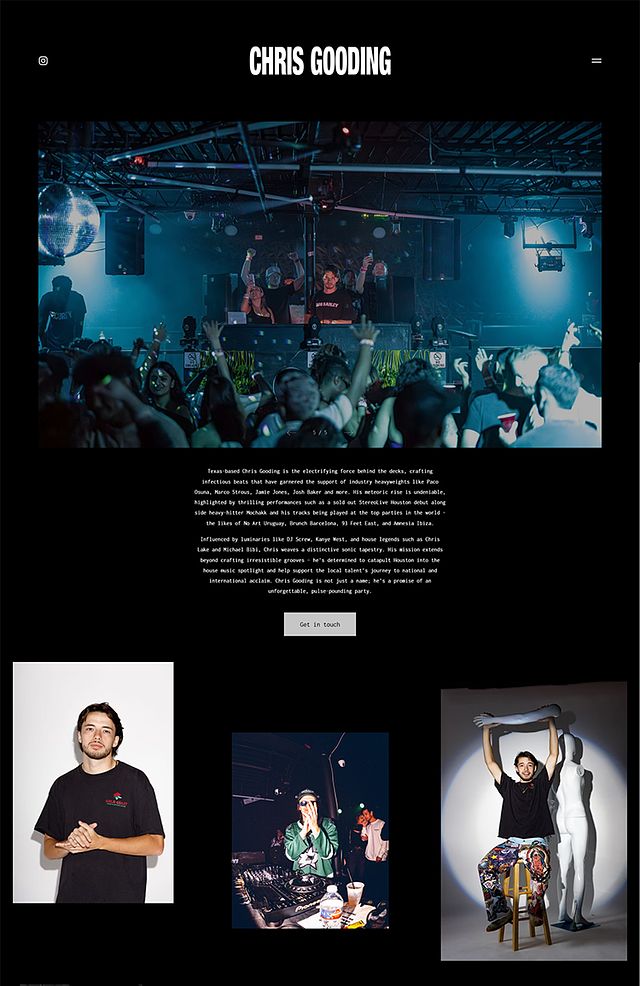 Exemples de sites Web de portfolio de Chris Goodings