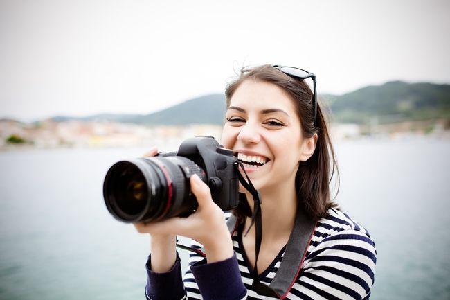 fotógrafa profissional feminina